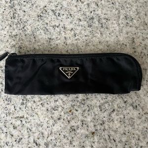 Prada vintage Rare Black Nylon Pencil Case Cosmetic Pouch